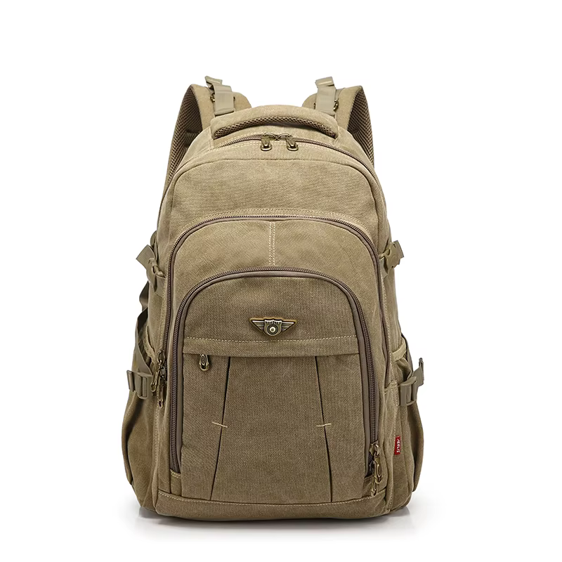 Sac à dos Vintage en toile pour ordinateur portable, 17.3/15.6 pouces, avec fermeture éclair, pour v