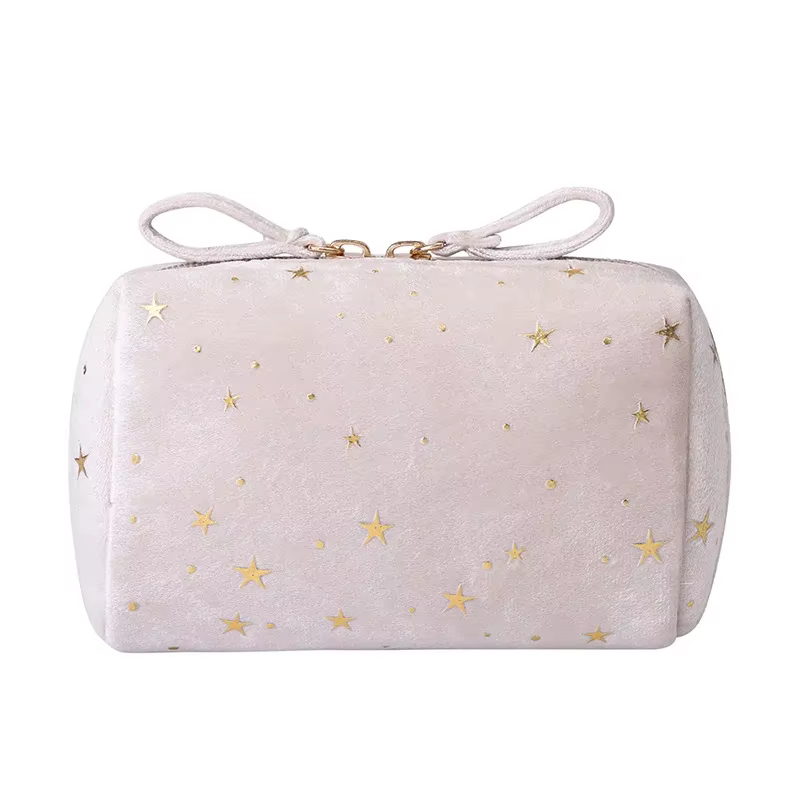 Fille velours maquillage sac organisateur doux fille rouge à lèvres sac de rangement femmes toilette