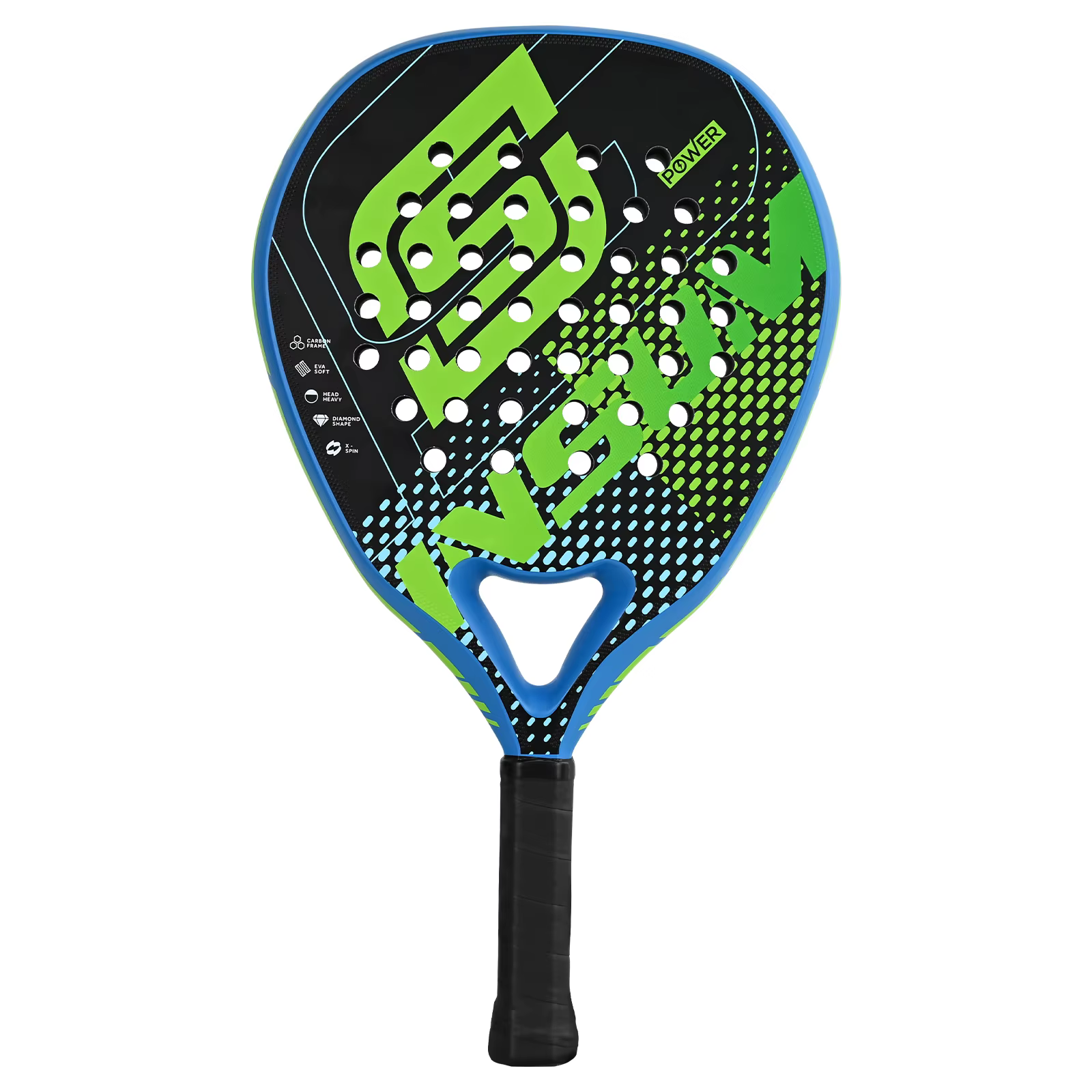 Raquette de padel INSUM avec trous de ventilation pour la réduction de la résistance au vent et l'éq