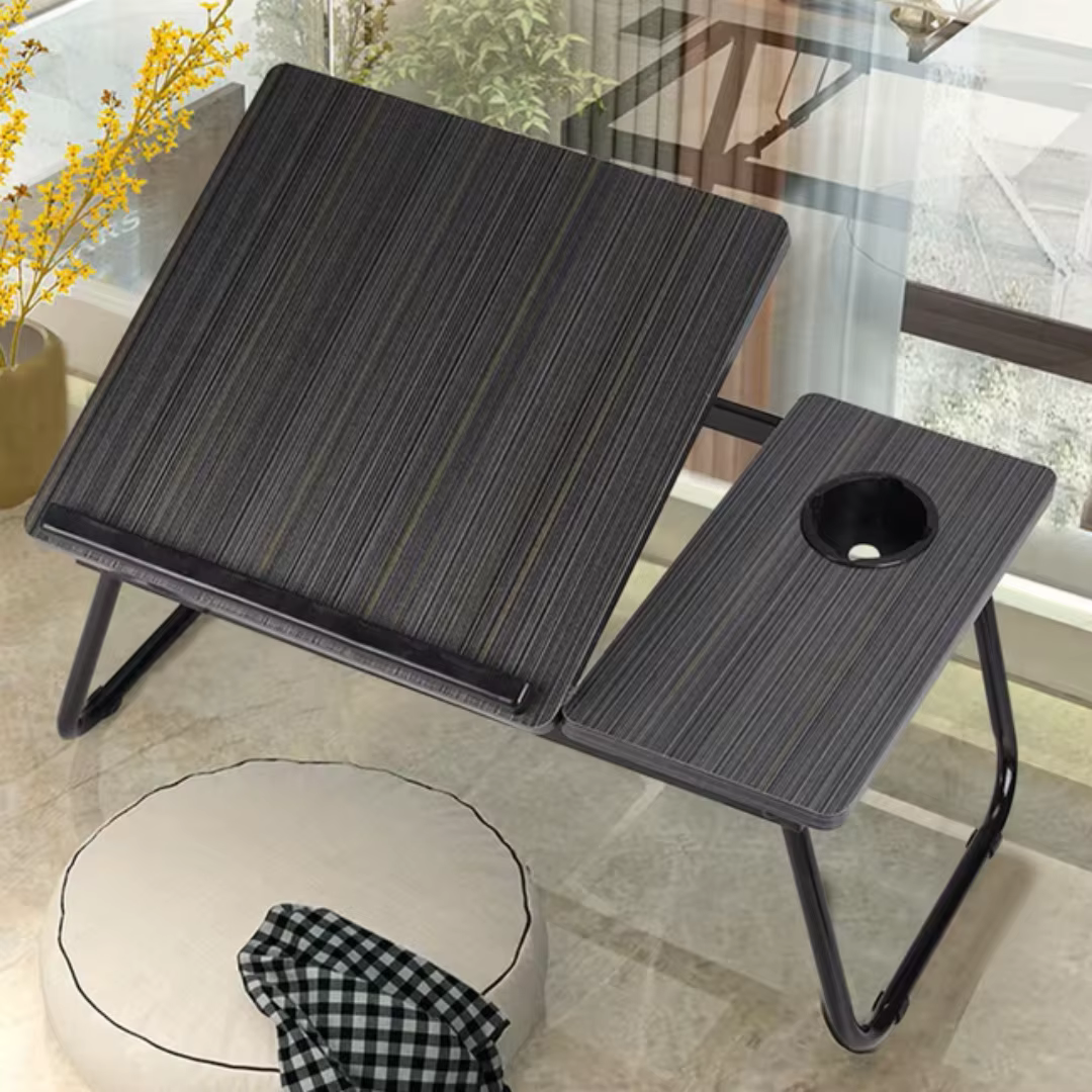 Bureau d'ordinateur portable inclinable réglable, table pliante portable pour canapé, lit, écriture,