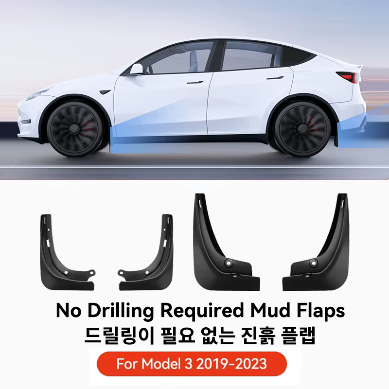 YZ – garde-boue avant et arrière en TPE dédié pour Tesla modèle 3 Y Highland 2021 – 2024, accessoire