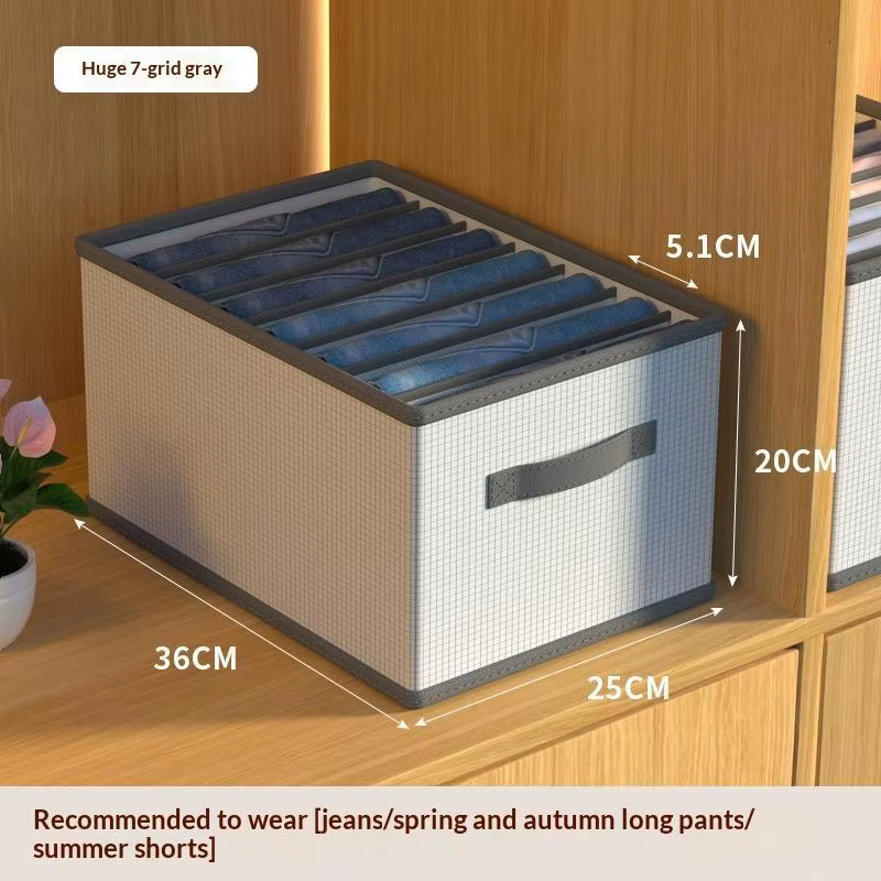 Organiseurs de tiroirs pliables en tissu avec poignées, boîte de rangement multi-compartiments pour 