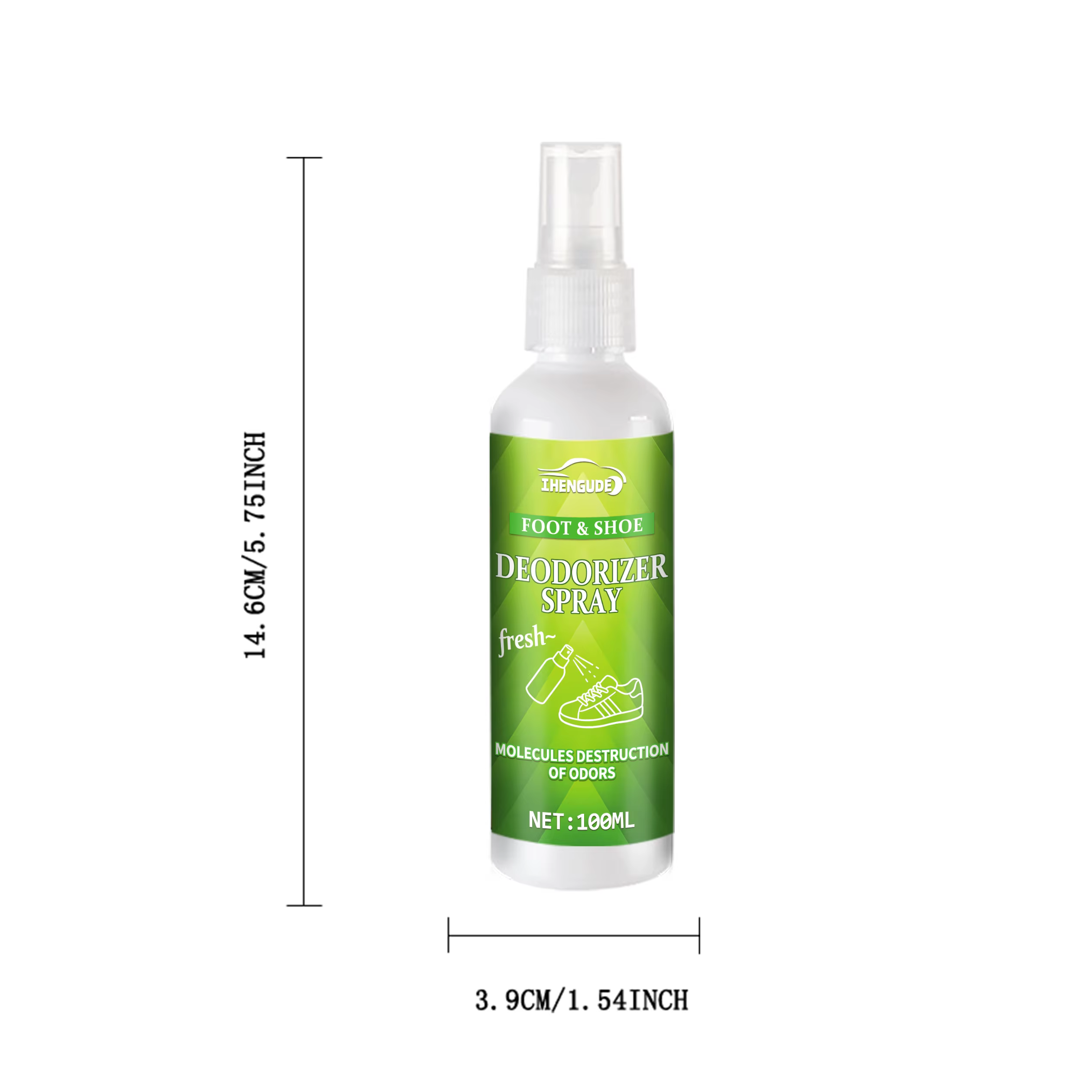 Spray désodorisant pour chaussures, efficace et rafraîchissant rapidement, élimination durable des o