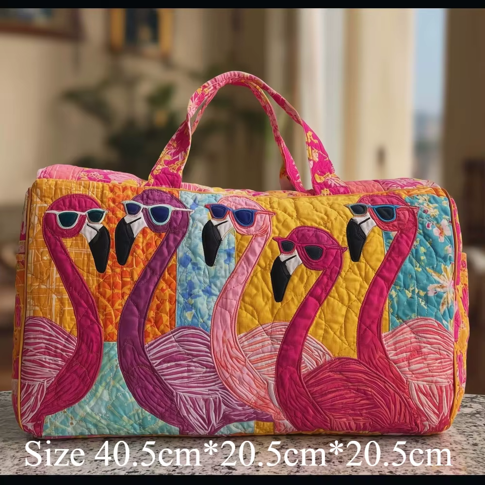 Sac de voyage matelassé 3D imprimé animal ours flamant rose paon lama lion art bohème pour hommes fe