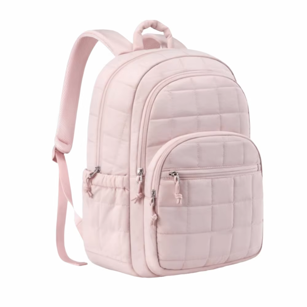 Sac à dos de voyage créatif matelassé à carreaux, sacs d'école tendance pour étudiants, bretelles ré