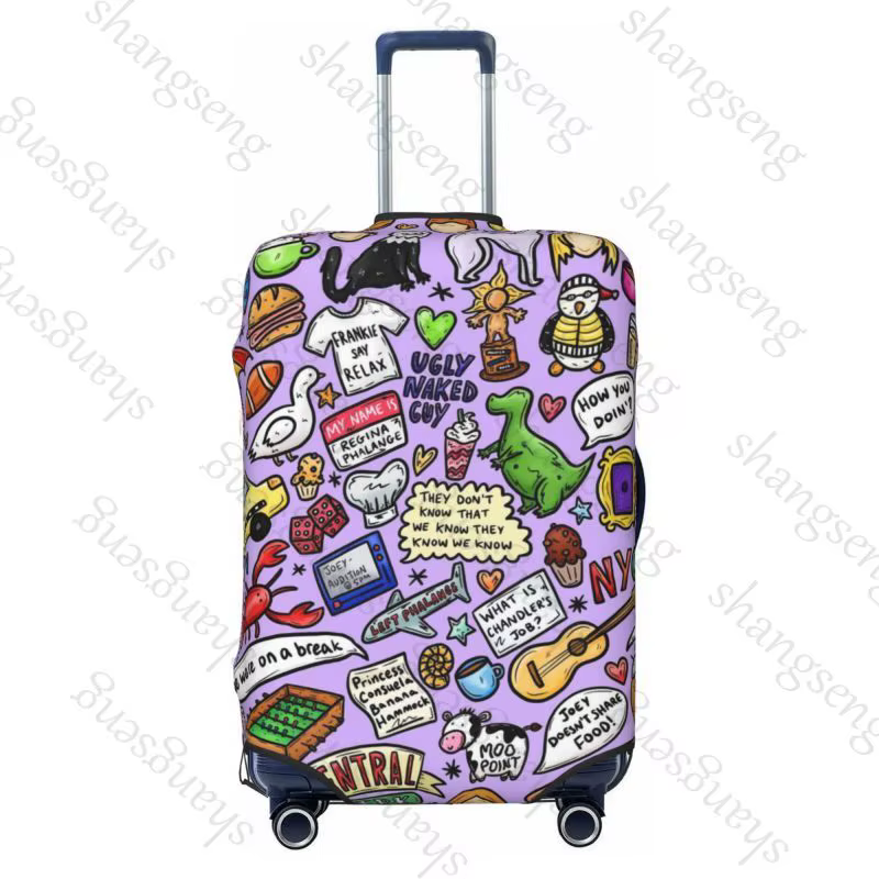 Housse de protection élastique pour bagages, série télévisée Friends, Moments emblématiques, combina