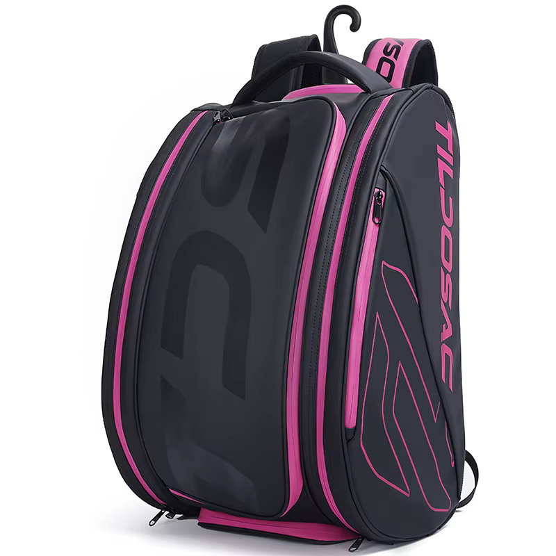 Sac à dos portable unisexe pour raquettes de pickleball et padel, imperméable, avec compartiment à c