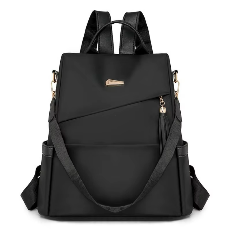 Sac à dos antivol en Nylon pour femmes, sac à bandoulière décoratif avec pompon, sac de voyage décon
