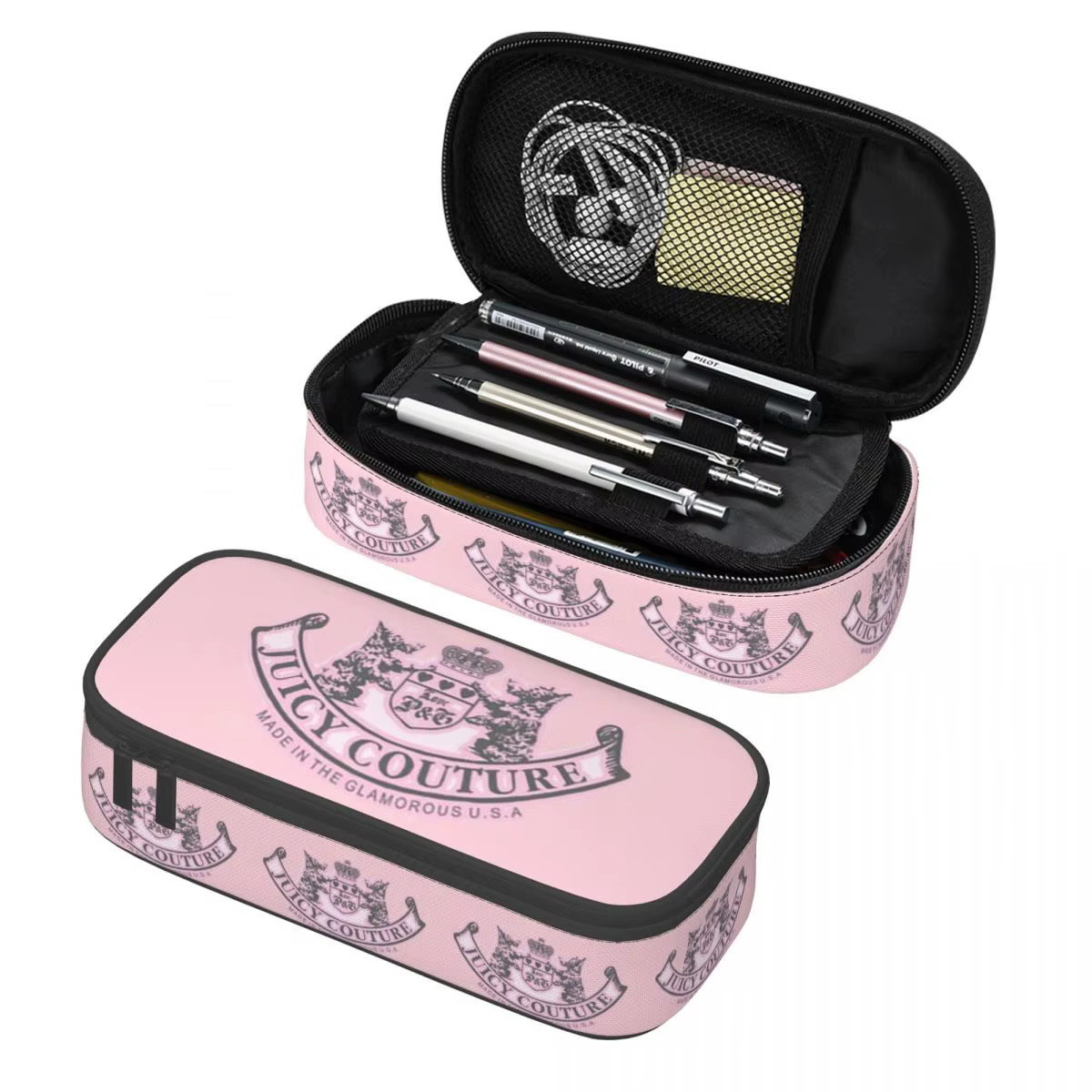 Juicy Couture – trousse à crayons classique, pochette de rangement pour fournitures de papeterie, bo