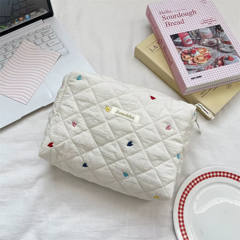 Nouveau motif de fleur femmes trousse de maquillage articles de toilette organisateur de cosmétiques
