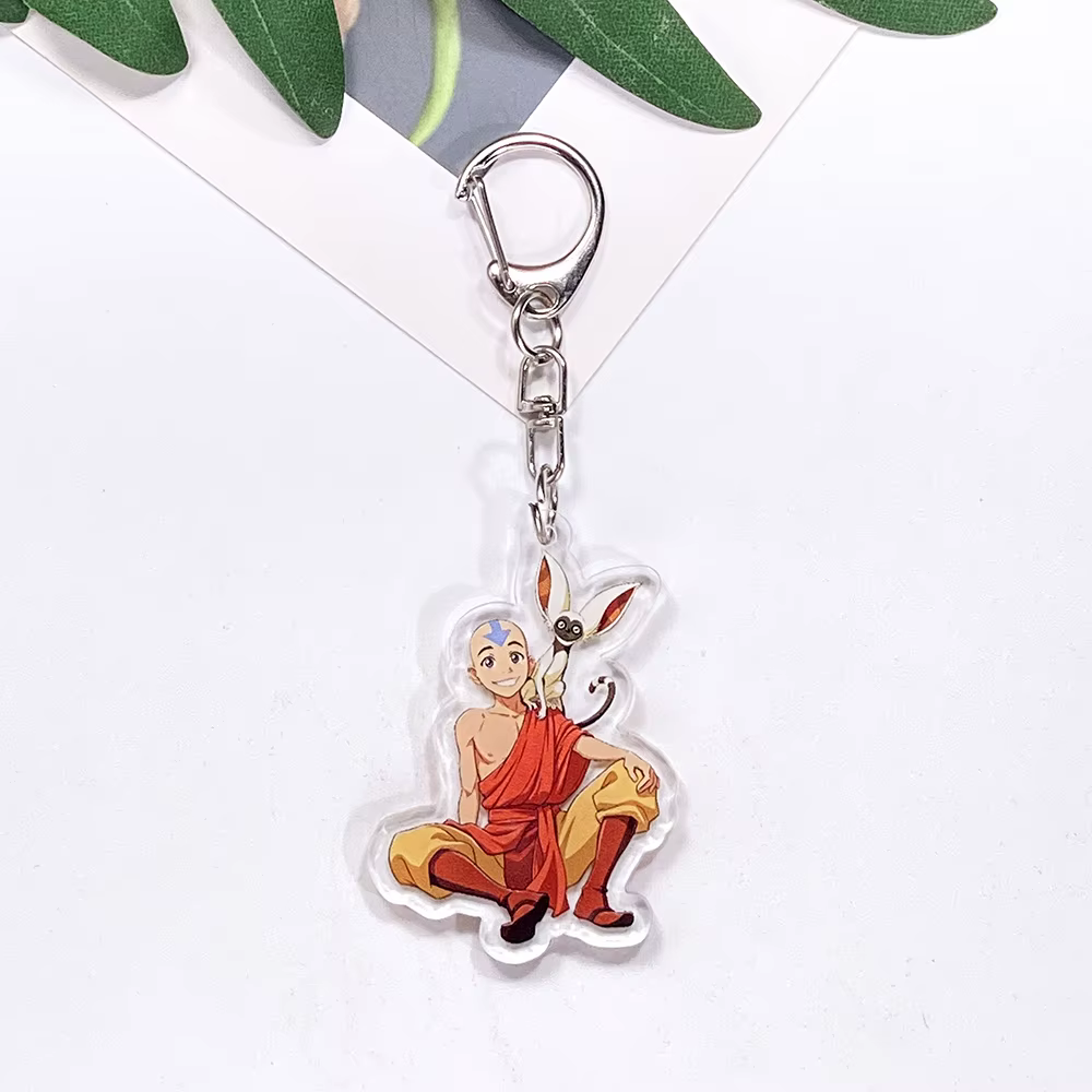 Porte-clés de voiture en acrylique, 1/9 pièces, dessin animé Avatar: The Last Airbender, accessoires