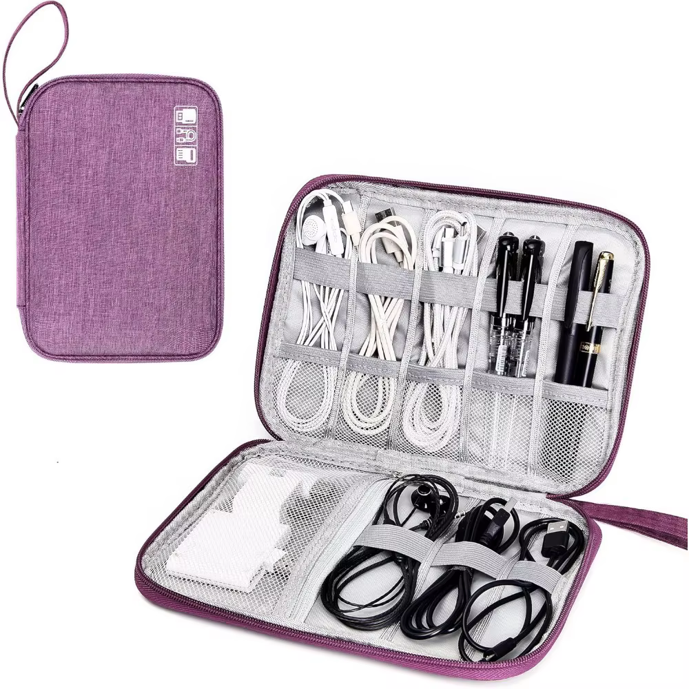 Sacoche de voyage pour appareils électroniques, sac de rangement portable pour câbles, accessoires é