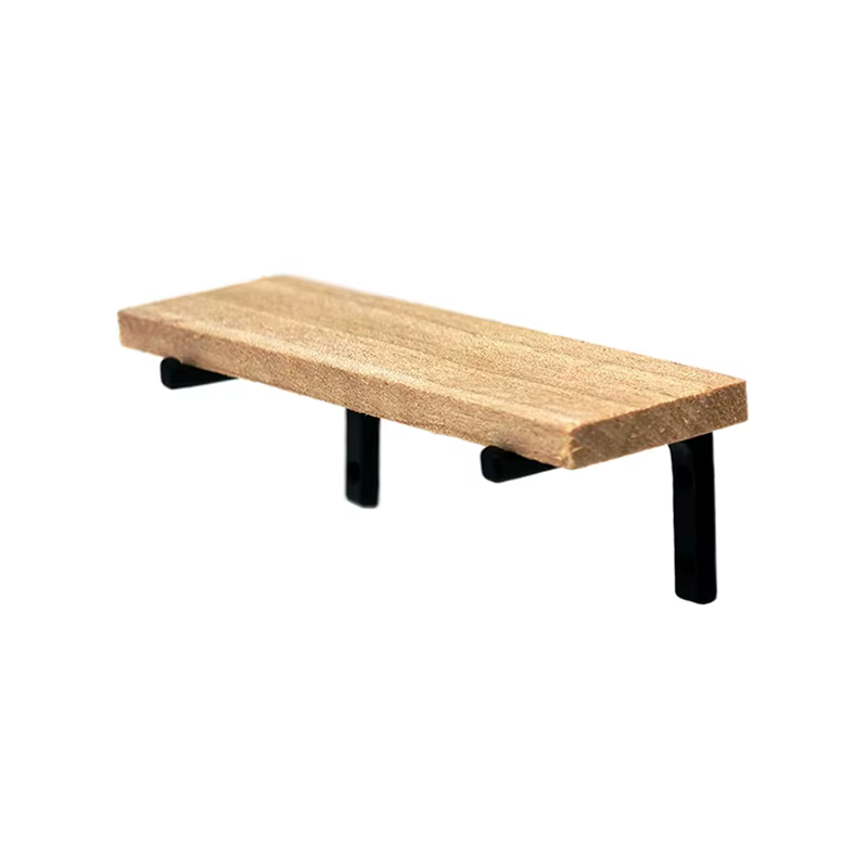 Étagère murale en bois miniature pour maison de poupée 1:12, support de rangement suspendu, meubles