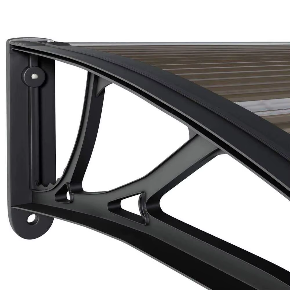 Auvent moderne en polycarbonate transparent pour porte et fenêtre, protection contre la pluie et les