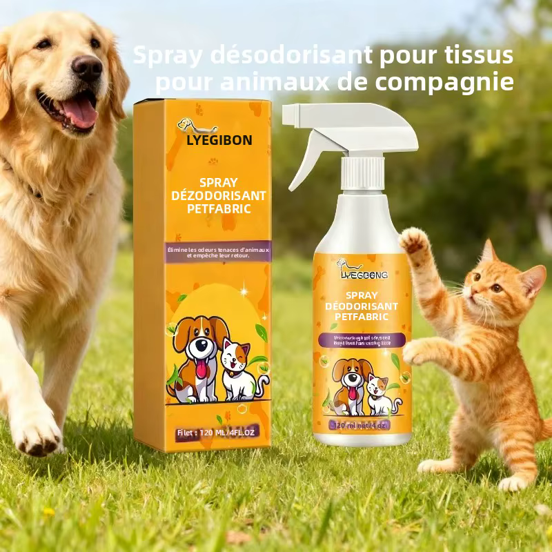 Spray déodorant pour animaux de compagnie, 120ml, nettoie les odeurs d'animaux domestiques, désodori