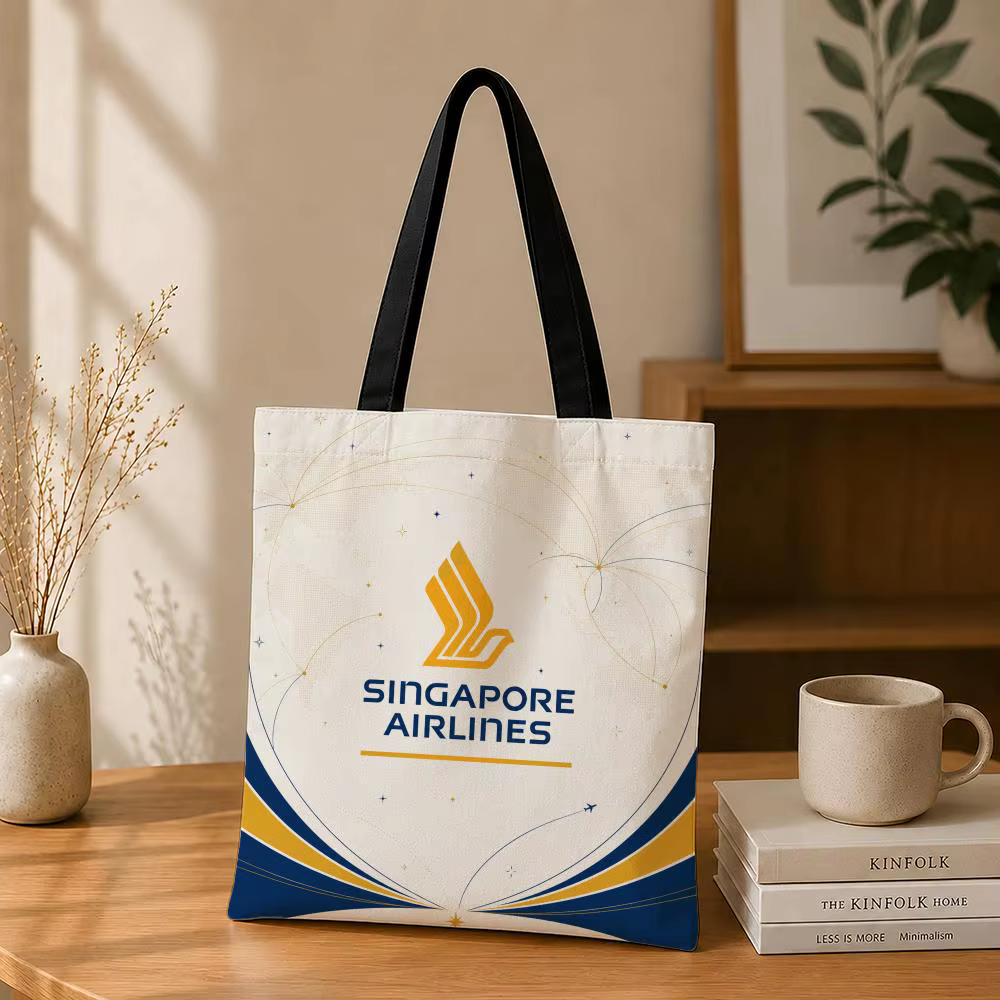 Sac de rangement en toile de la compagnie aérienne Singapore Airlines, adapté pour le travail, l'éco