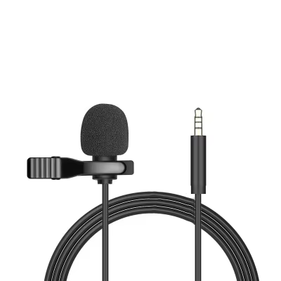 Mini microphone Lavalier portable de 1.5m, à condensateur, à clipser, filaire, USB 3.5mm, Type C, po