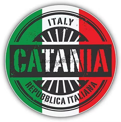 Autocollant de voiture drapeau italien de CATANIA, boîte à outils de Construction, casque de sécurit