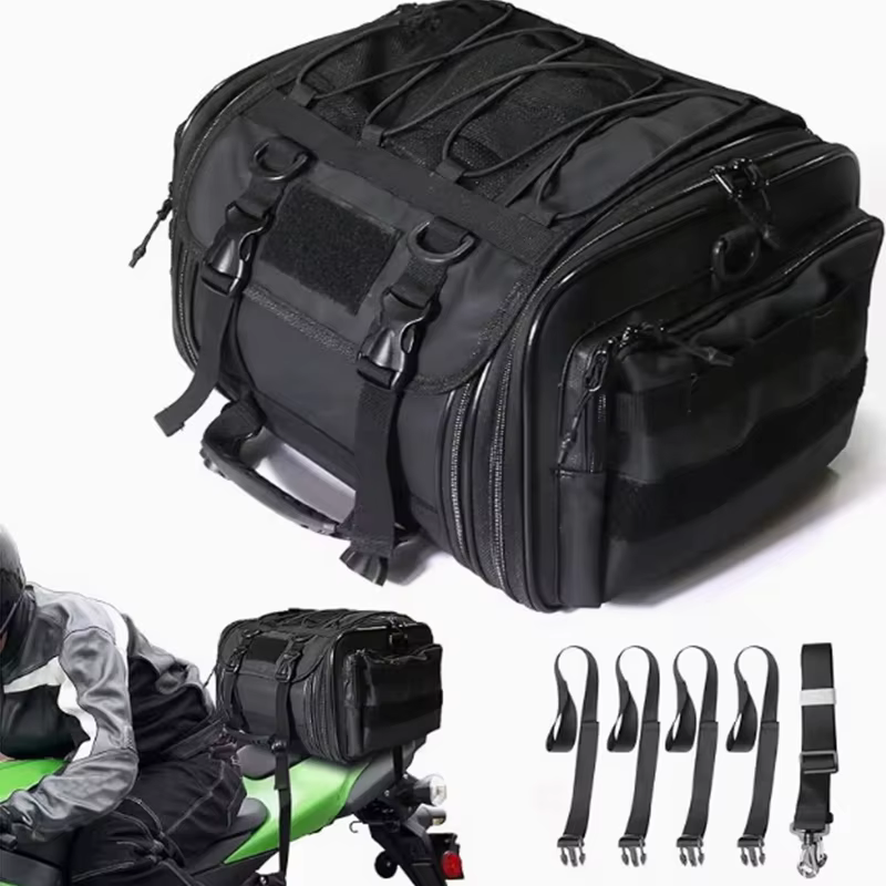 Sac de voyage pour moto, sacoche arrière extensible, sacoche de selle avec bandoulière