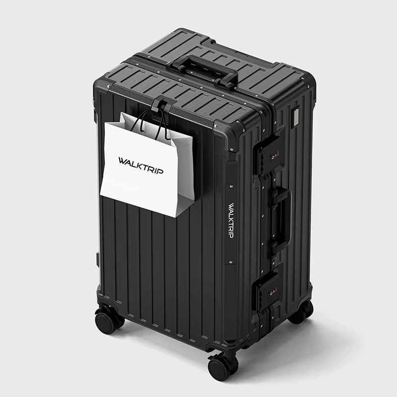 Valise à grande capacité renforcée avec cadre en aluminium de 37 cm, valise de voyage 26/28/30 pouce