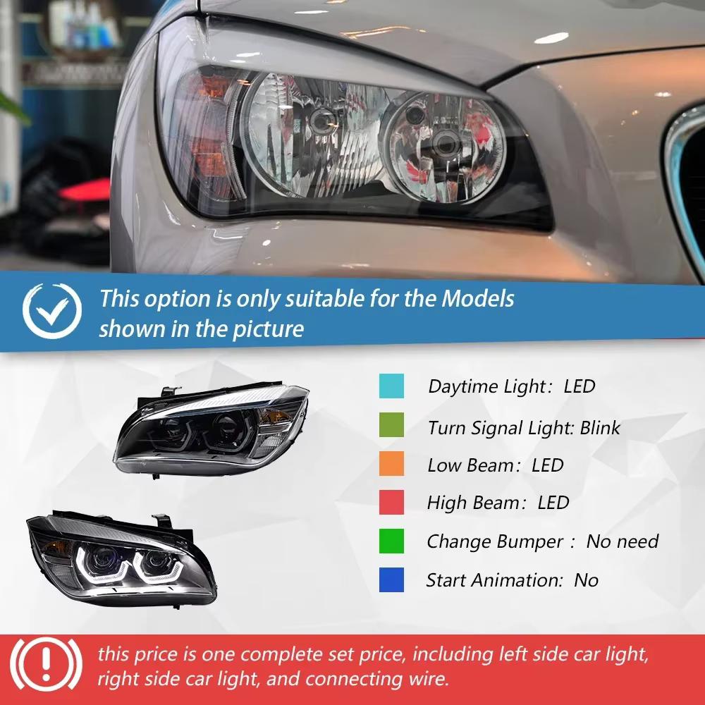 Pour 2011-2015 BMW X1 E84 phares LED phare automatique mise à niveau haute Configuration projecteur 