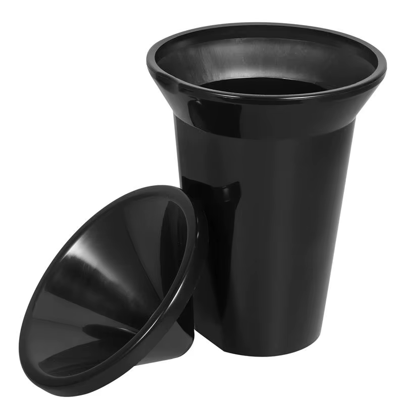 Crachoir de Dégustation Occidentale en Plastique Noir, Glace Portable E27, Accessoires de Dégustatio