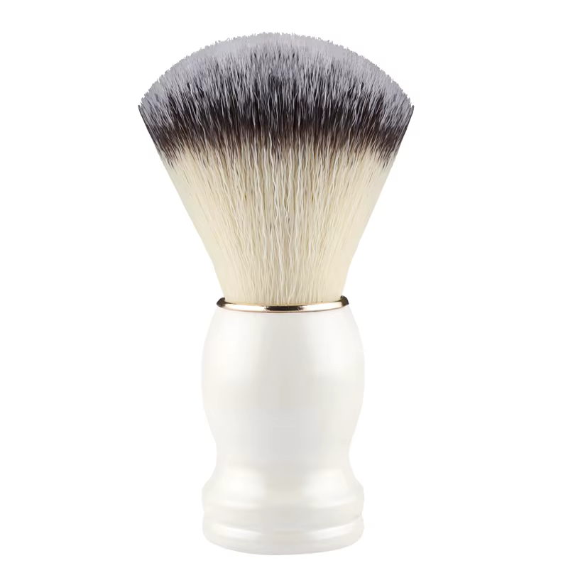 Brosse à barbe pinceaux de maquillage RANCAI – brosse à barbe avec manche en bois pour hommes, 1 piè