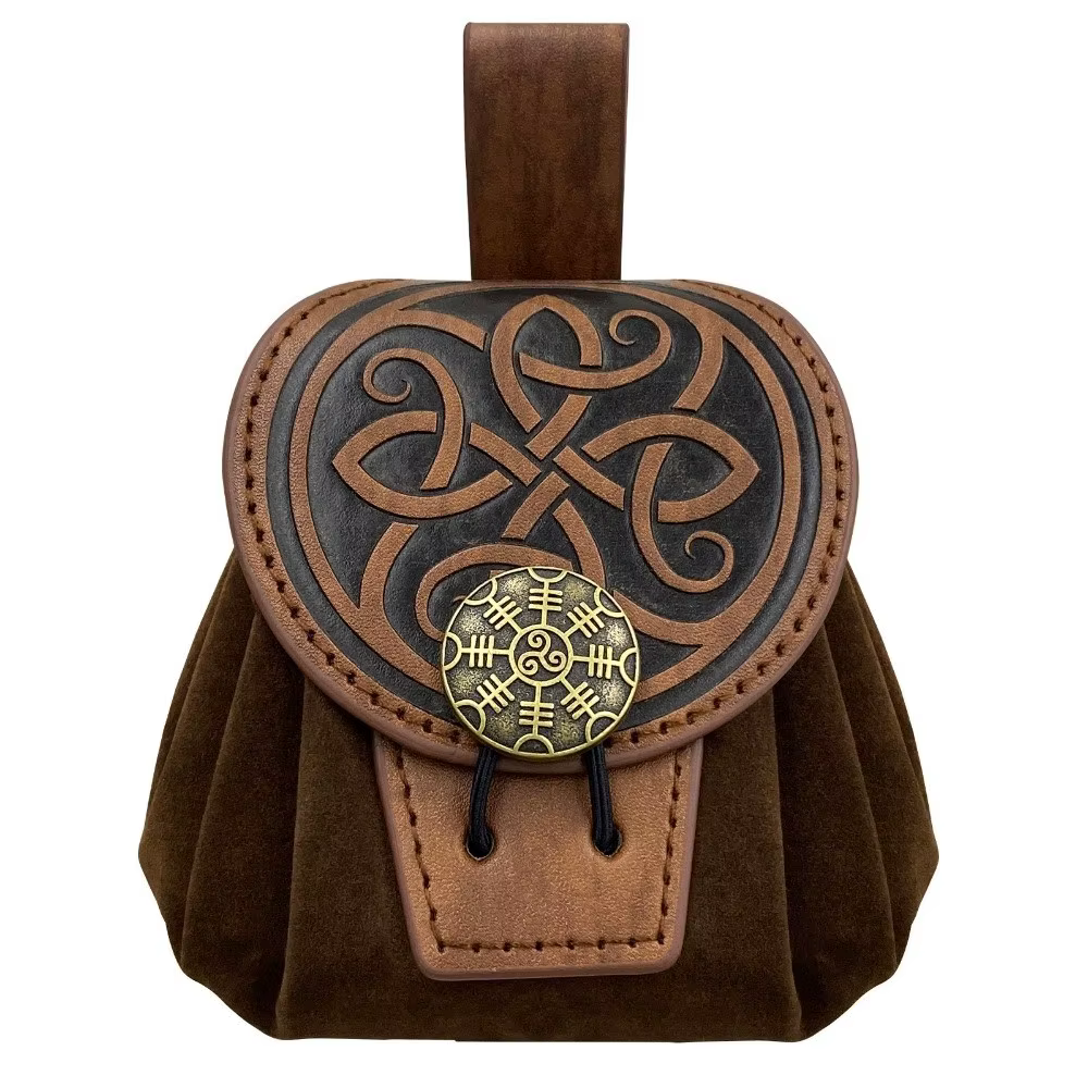 Sacs banane vintage à cordon de serrage, style steampunk, en similicuir, porte-monnaie de ceinture, 