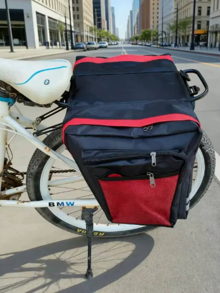 Sacoche de porte-bagages arrière pour VTT, sacoche de vélo double face durable, sac de transport pou