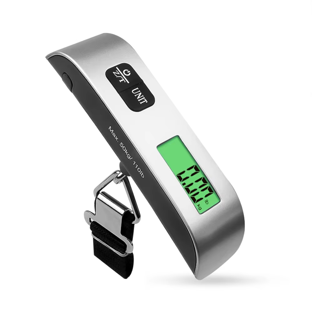 1 pièce Balance numérique portable avec écran LCD 110lb/50kg, électronique, pour bagages, valises, v