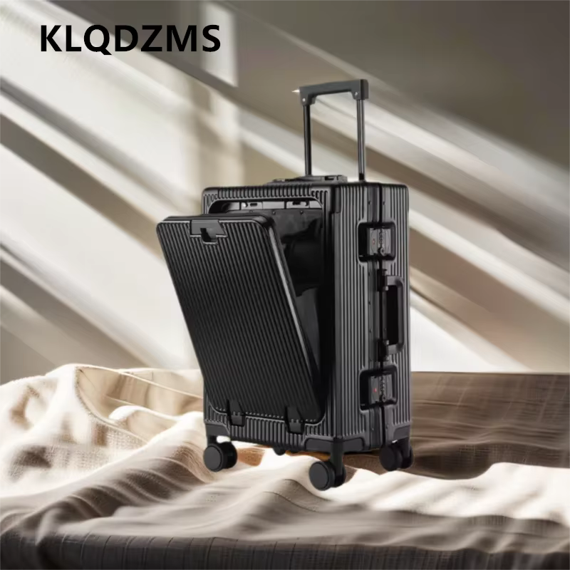KLQDZMS valise pour ordinateur portable chargement USB valise d'embarquement PC ouverture avant cadr