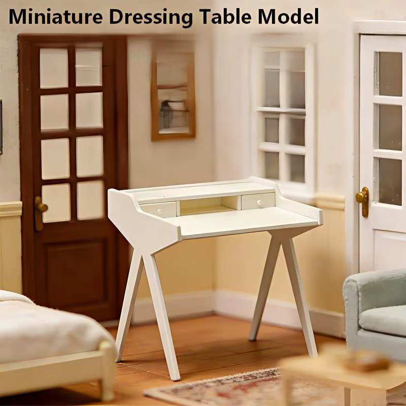 12 Modèles de meubles miniatures pour maison de poupée : Coiffeuse, table de toilette et table d'app