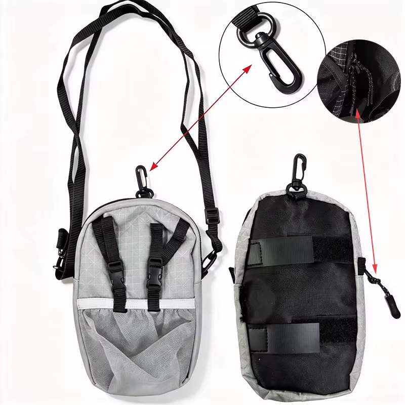 Porte-bouteille d'eau, poche pour téléphone, sangle réglable étanche, sac à dos en nylon, pochette à