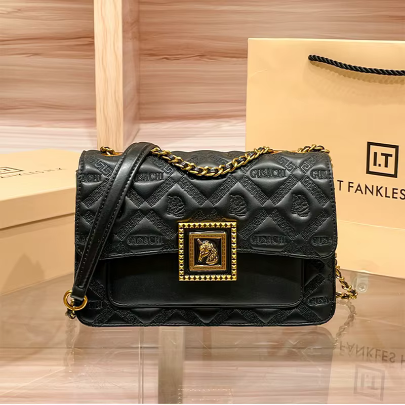 Sac pour femmes de marque 2025 automne et hiver nouvelle mode diamant grille concepteur haut de gamm