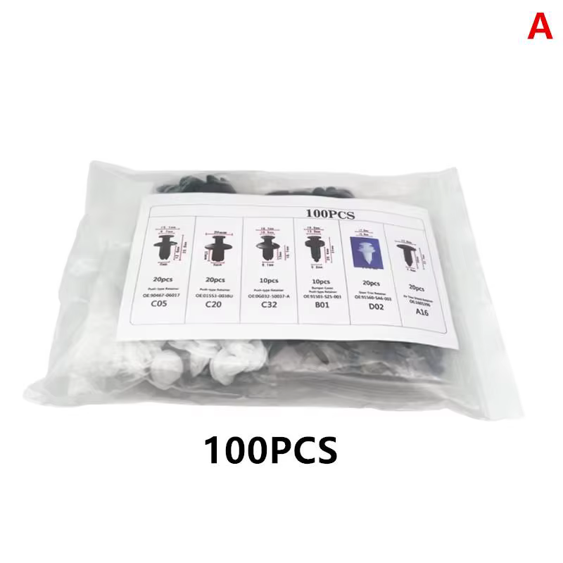 Assortiment de clips de fixation pour pare-chocs et panneaux intérieurs de voiture, kit de remplacem