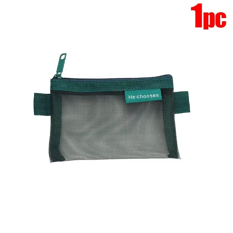 Mini sac de rangement carré en maille, sac Portable pour argent, écouteurs, câble de données, charge