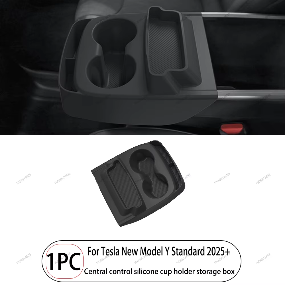 Pour Tesla Model Y Standard 2025+ Nouvelle conception améliorée, porte-gobelet multifonctionnel en s