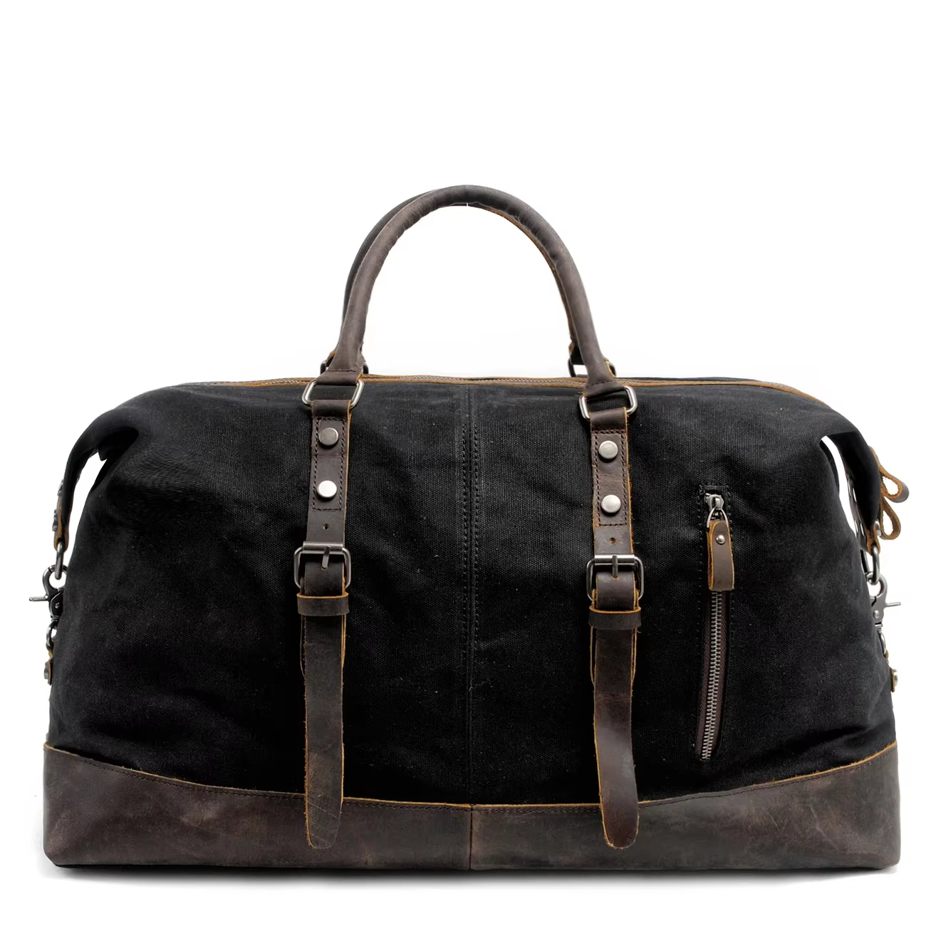 MUCHUAN hommes sacs de voyage M sacs à bagages à main toile cuir voyage sacs polochon sacs à bandoul
