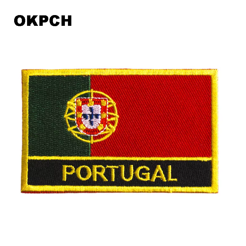 Patchs de broderie au toucher du Portugal, fer sur scie, patchs de transfert, applications de coutur