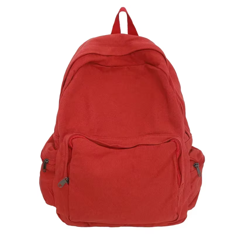 Sac à dos Vintage en toile délavée pour femmes, grande capacité, sacs d'école de loisirs pour étudia