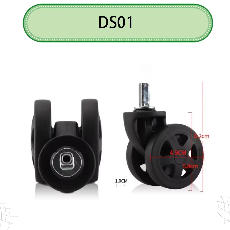 Pour DELSEY roues à bagages faciles à installer 360 °   Roulettes silencieuses rotatives, pièces de 