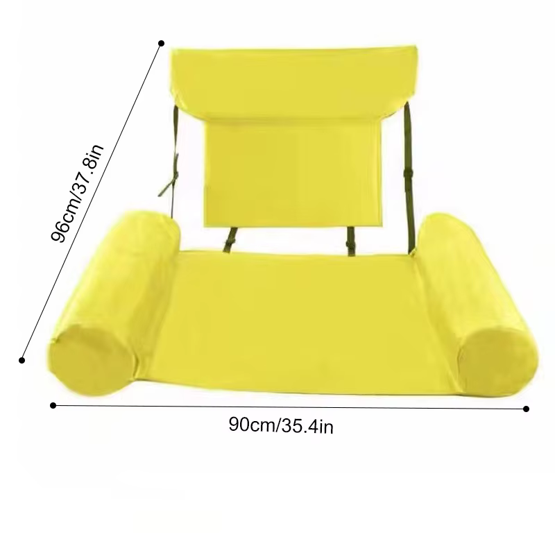 Chaise longue gonflable d'été pour adulte, chaise flottante portable pour piscine, chaise inclinable