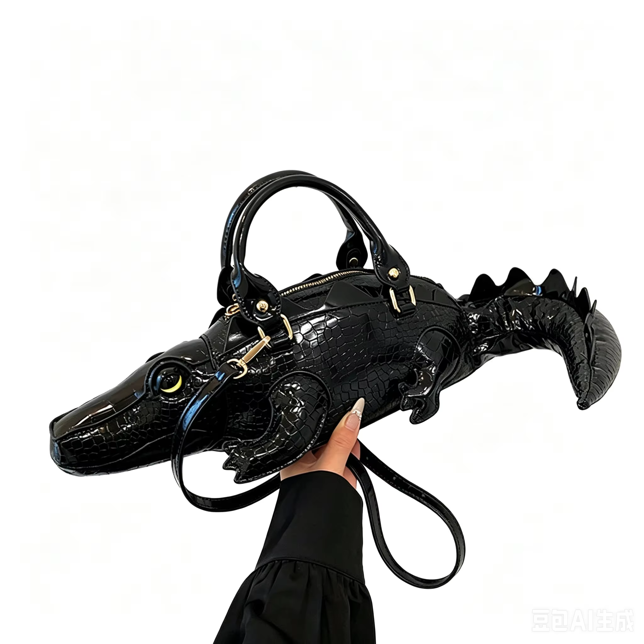Nouveau sac à main tendance en forme de crocodile pour femmes, sac fourre-tout de créateur à la mode