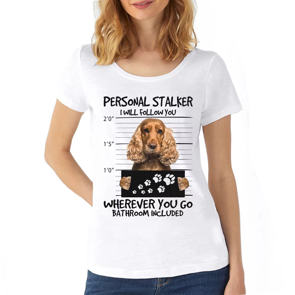 Cocker Spaniel/Border Collie/Dachshund/St. Bernard chien amant cadeau essentiel T-Shirt imprimé femm