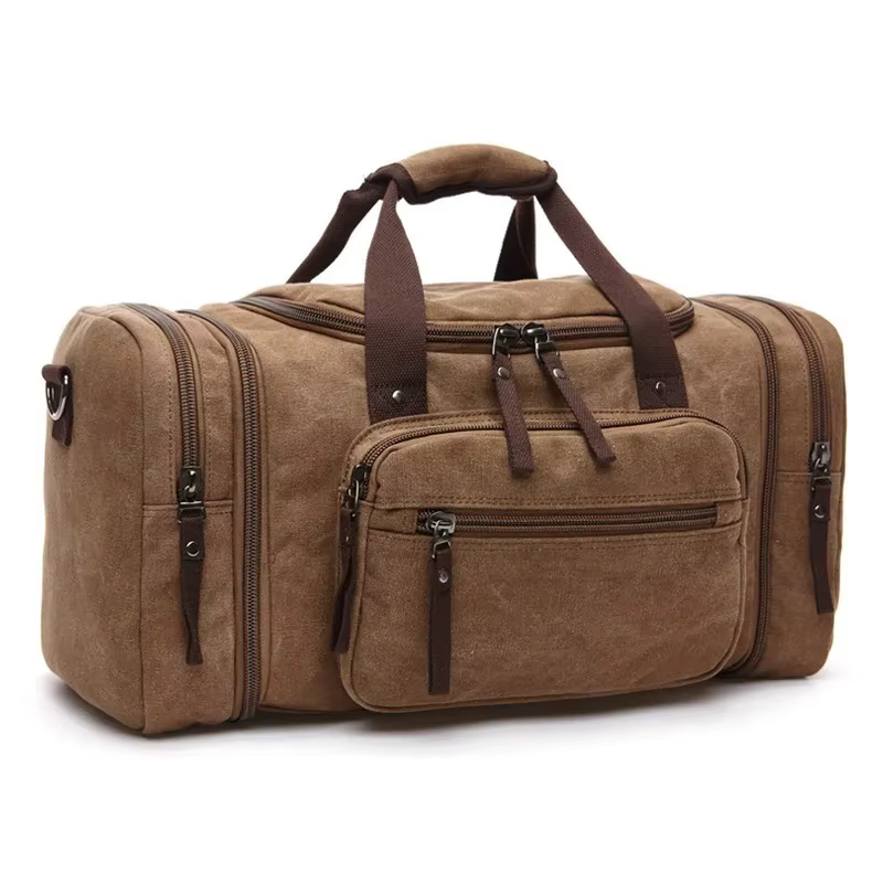 Vintage Canvas Stylish Travel Bags Large Capacity Carry On Luggage Bags Men Duffel Bag Travel Tote W
