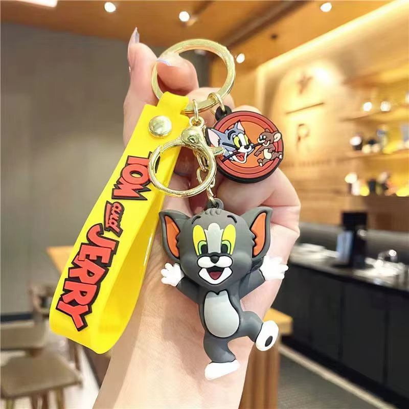 Porte-clés Tom et Jerry Kawaii, porte-clés anime dessin animé, décoration mignonne pour sac à dos, p