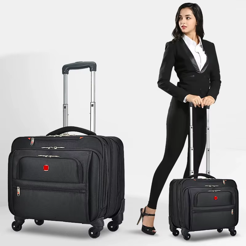 Valise de voyage multifonction en tissu Oxford, boîte d'embarquement pour ordinateur de 18 pouces, b