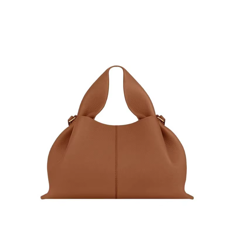 Sacs à boulettes en cuir de luxe pour femmes, sac à bandoulière polyvalent de couleur unie pour Shop