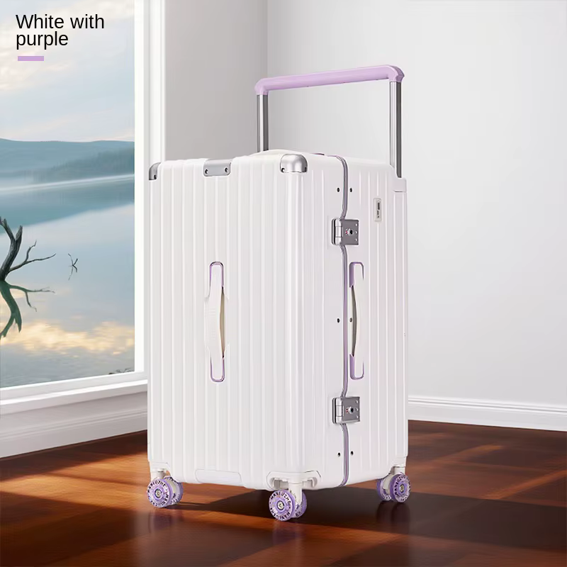 Valise de voyage extra large 30 pouces antichoc avec fermeture éclair, valise à roulettes 20-28 pouc