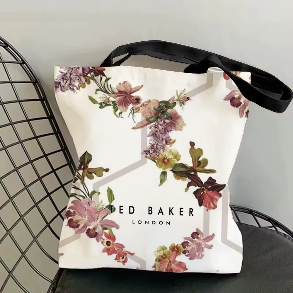 Sac fourre-tout en toile T-TED B-BAKERs, imprimé double face, léger, sac de voyage et de plage à ban